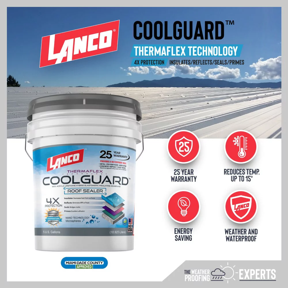 Lanco Coolguard 1 Gal. Insulating Elastomeric White Roof Sealer