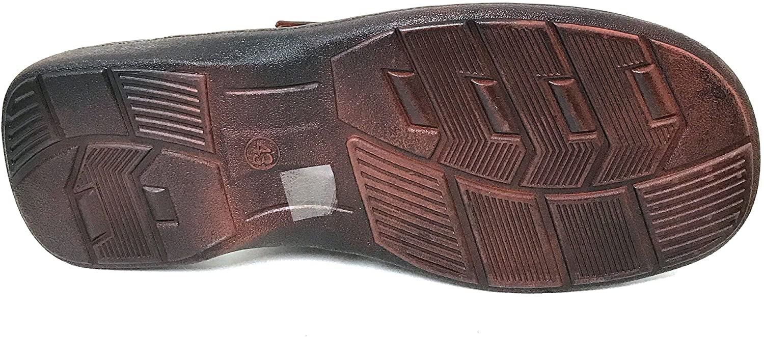 Men's Sandals Slides Closed Toe Hook and Loop Fisherman Flip Flops Slipper