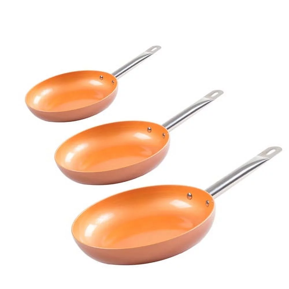 Imperial Home 3 Copper-Core Non-Stick Frying Pan Set