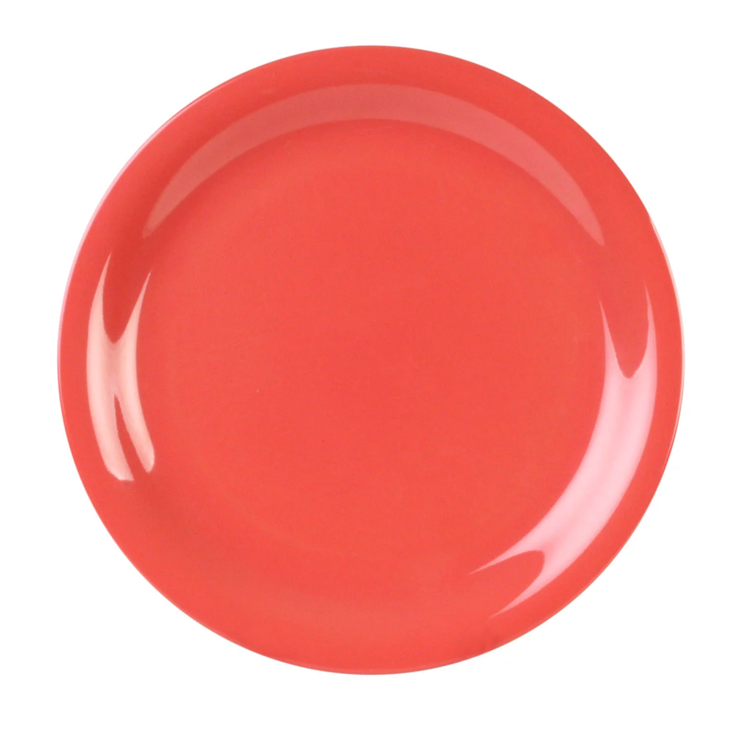 Excellante Color Orange Melamine Dinnerware Collection 6.5 Inch Narrow Rim Round Plate, Comes in Dozen
