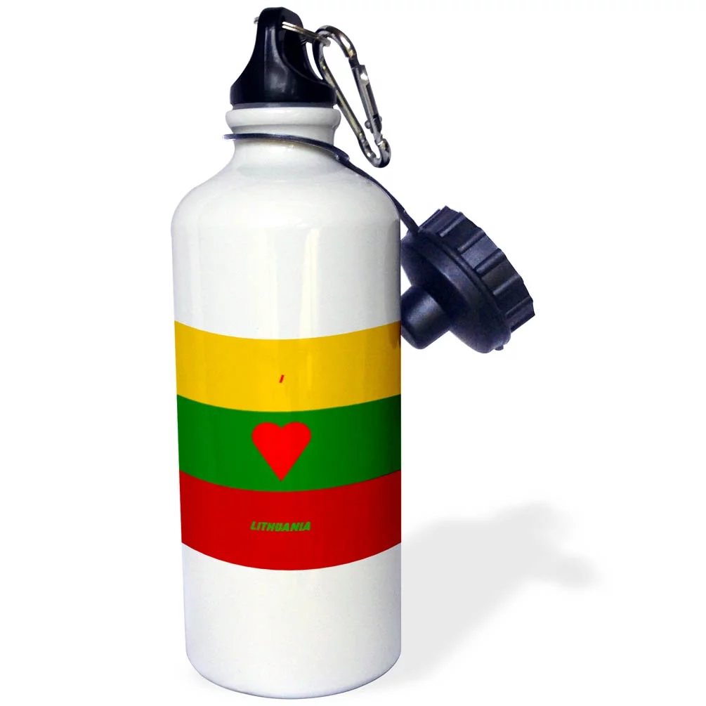 I Love Lithuania 21 oz Sports Water Bottle wb-51533-1