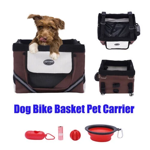 Front Pet Carrier Bag Cat Seat Dog Bicycle Bike Basket Foldable Handbag Basket