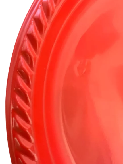Nicole Fantani's IDEAL Dining 10 Inches Disposable Red Plastic plates Good to use in Microwave : 300 Count