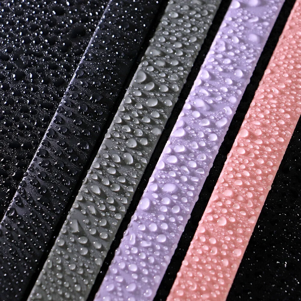 Waterproof PVC Dog Leash Soft Rubber Adjustable Pet Walking Lead with 2 Rings