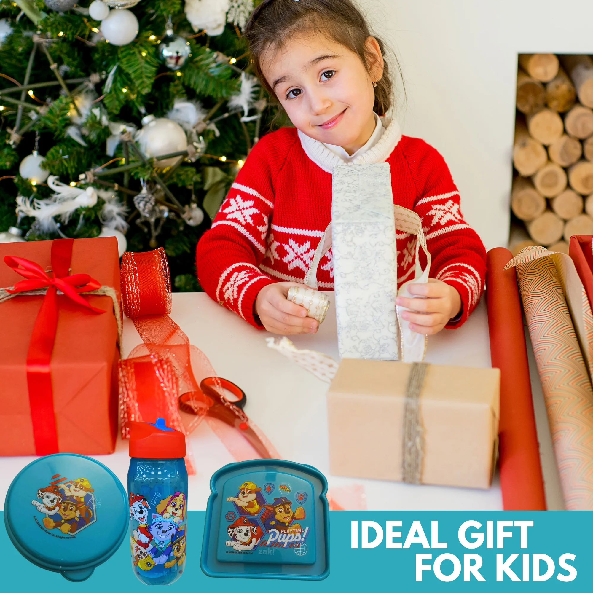 Paw Patrol Lunch Box Kit for Kids Snack Storage Food Sandwich Container Plastic Water Bottle with Straw Dishwasher Safe BPA-Free Home School Travel Set of 3 w/Bonus Snoep in Beperkte Oplage