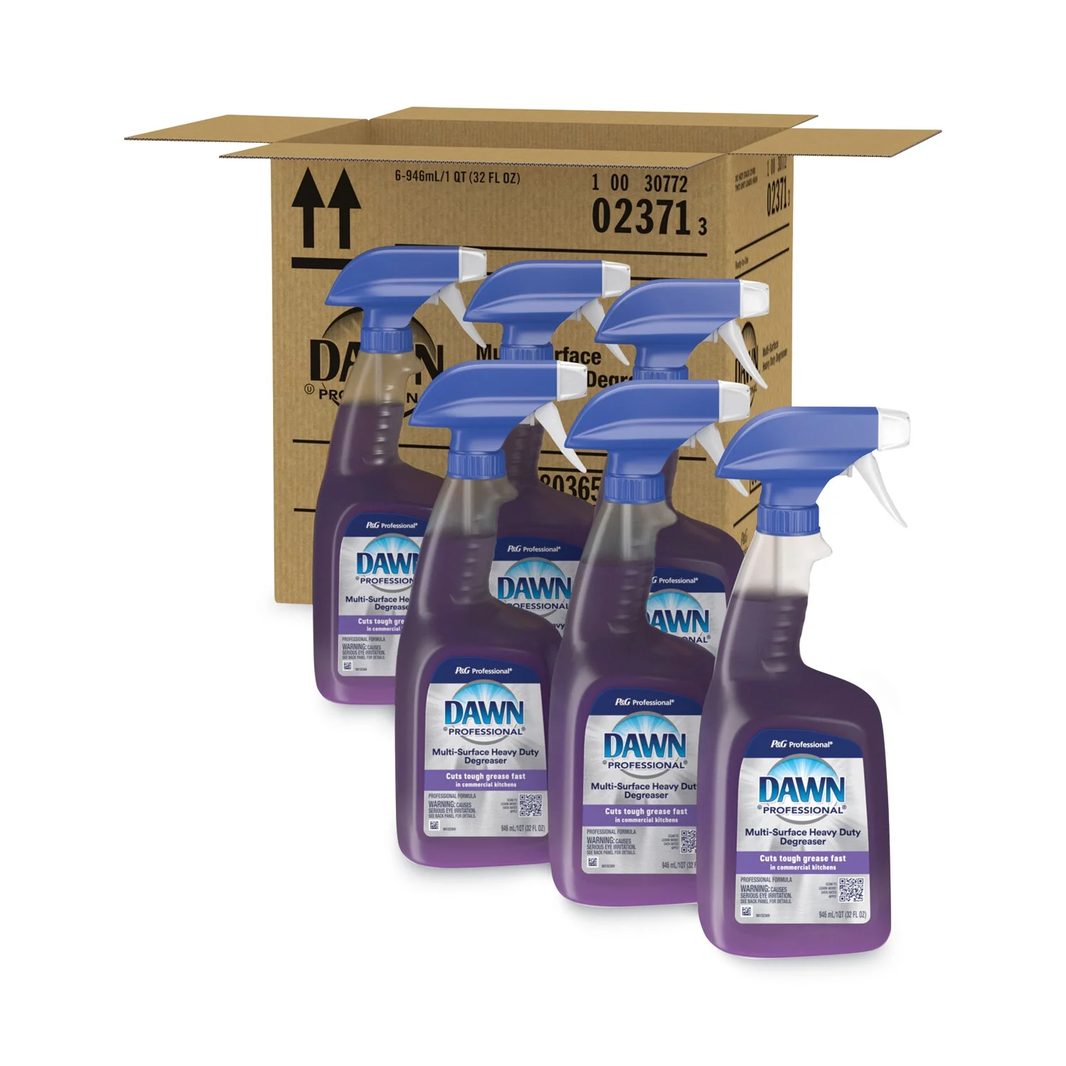 Dawn Professional Multi-Surface Heavy Duty Degreaser, Fresh Scent, 32 oz Spray Bottle, 6/Carton