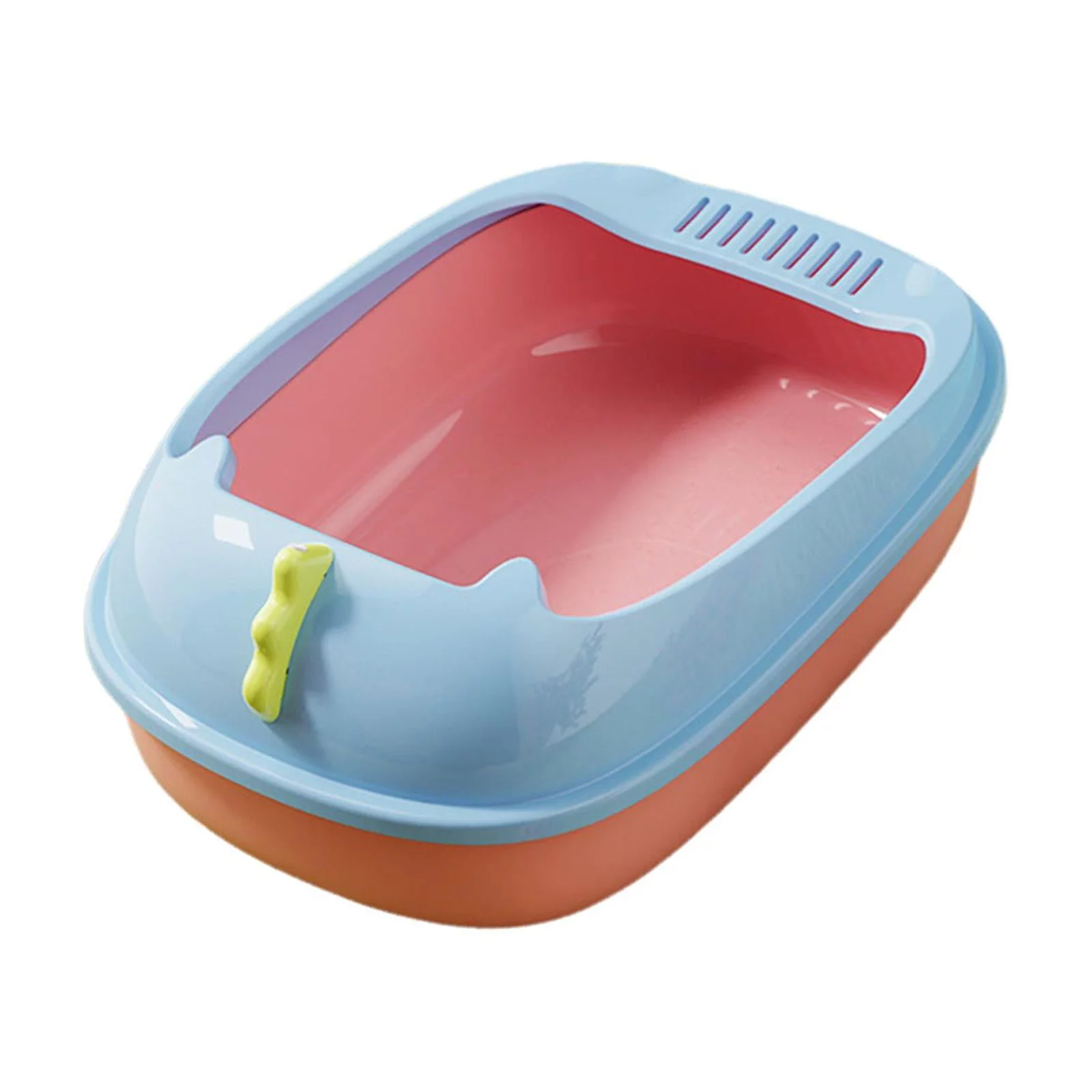 Cat Potty Toilet Deep Loo Pets Litter Tray for Kitty Kitten Bunny Pink Base 42X28X16CM