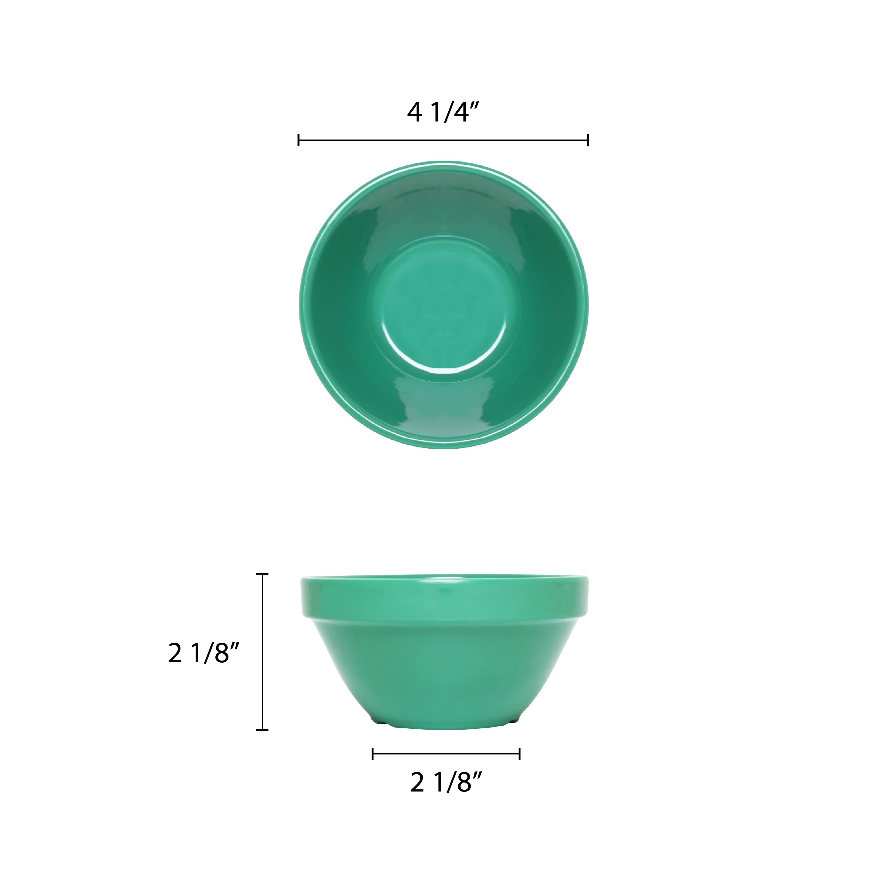 Excellante Color Green Melamine Dinnerware Collection 4.25 Inch Bouillon Cup - 4 Oz, Comes in Dozen