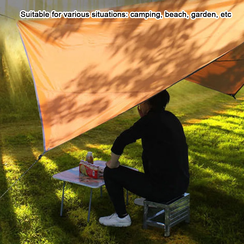 Suzicca Outdoor Sunscreen Shade Waterproof Sunshine Shade Sail Oxford Cloth Camping Garden Awning Canopy Waterproof Tarp Tent Shade Ground Mat