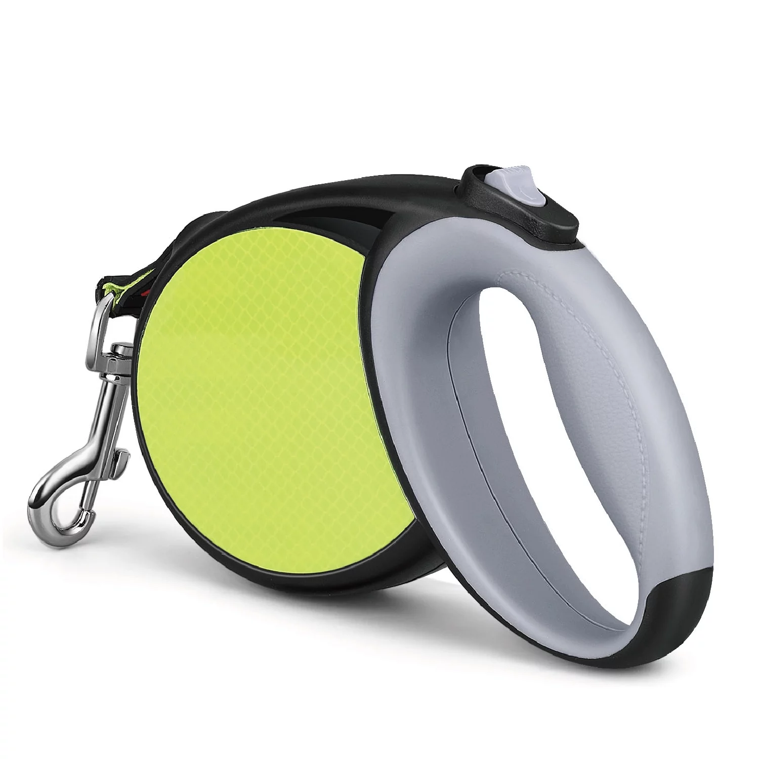 Retractable Dog Leash For Small Dogs Medium Breed, Cats 16ft Neon Green Black Heavy Duty Anti Tangle Extra Long Reflective Extendable Leash with Lock Button, Night Safety