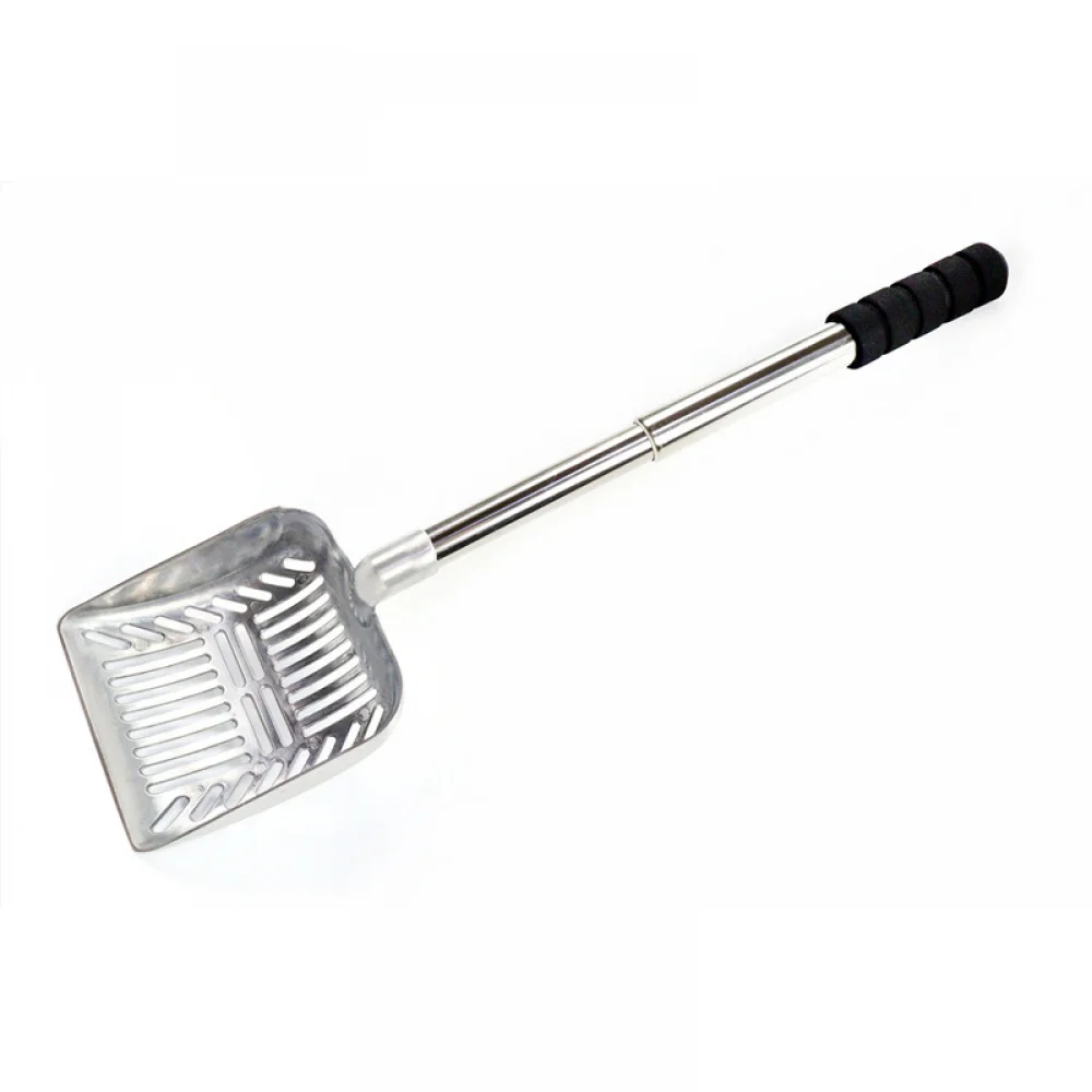 Cat Litter Scoop,Metal Long Handle Kitty Litter Scooper,Heavy Duty Cats Pooper for Litter Box Pet Poop Shovel