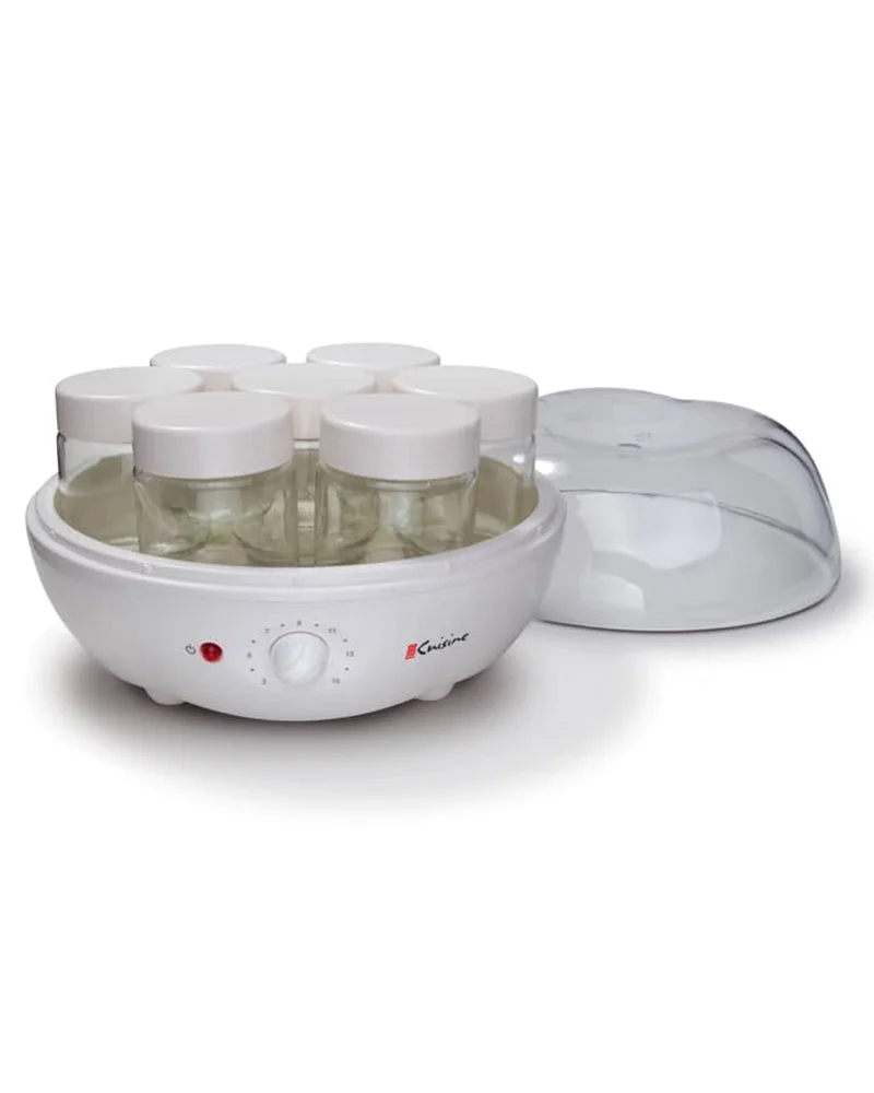 Euro Cuisine YM100 Authomatic Yogurt Maker with 7 Glass Jars & 15 hours Timer