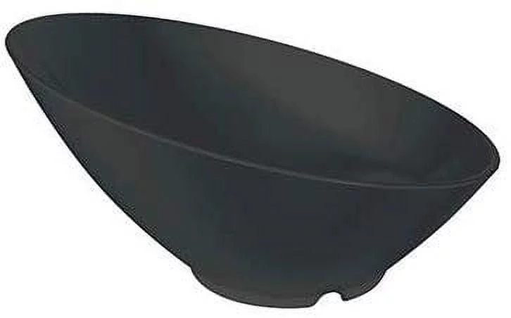 Thunder Group CR806BK Cascading Angled 24-Ounce Black Melamine Bowl 9-3/10 Inch Diameter x 4-9/10 Inch High
