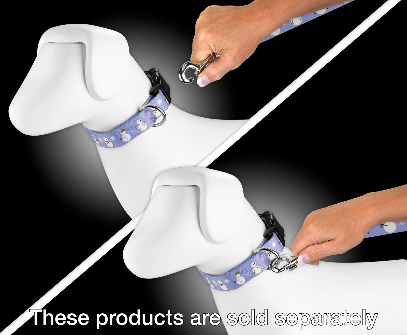 Country Brook Design® 5/8 inch Snowman Dog Leash, 6 Foot