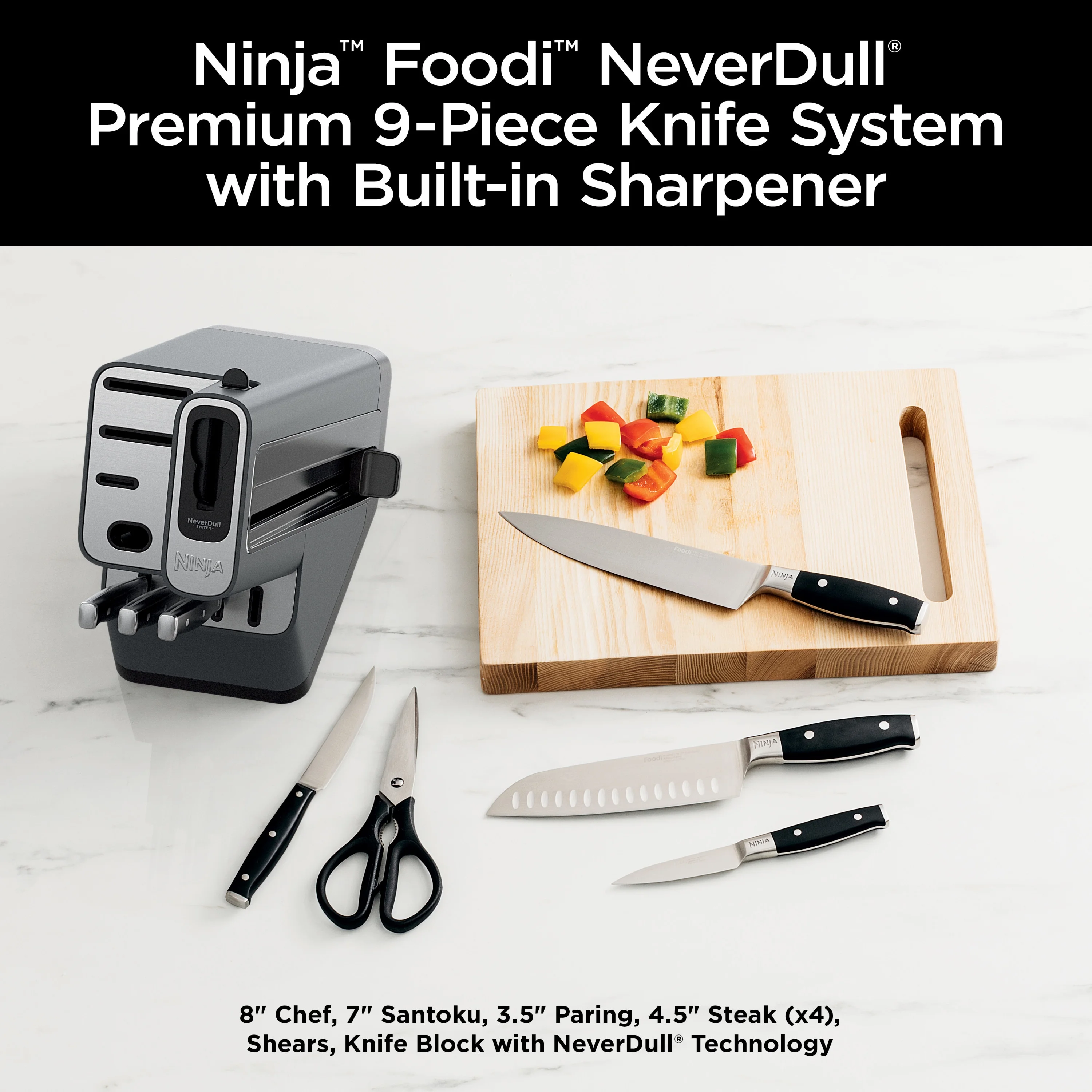 Ninja™ Foodi™ NeverDull™ Premium Knife System 9 Piece Set