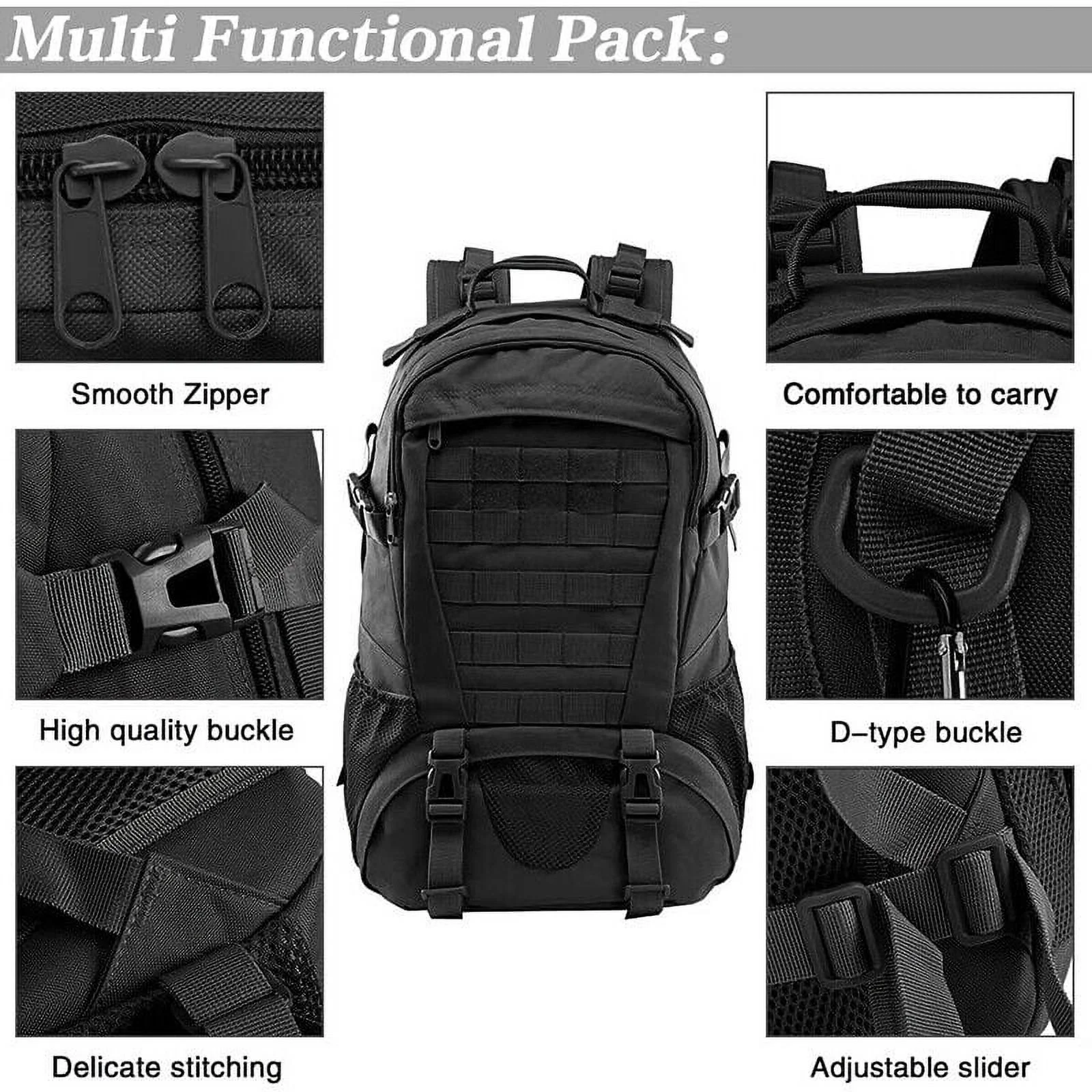 Military Tactical Backpack Army Molle Bag Out Bag Rucksack Travel Camping Hiking