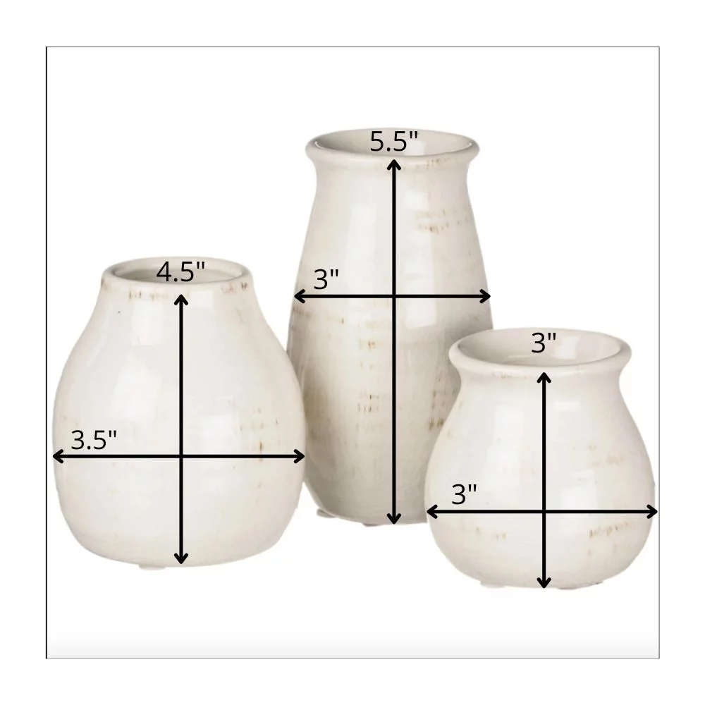 Sullivans Set of 3 Petite Ceramic Vases 3