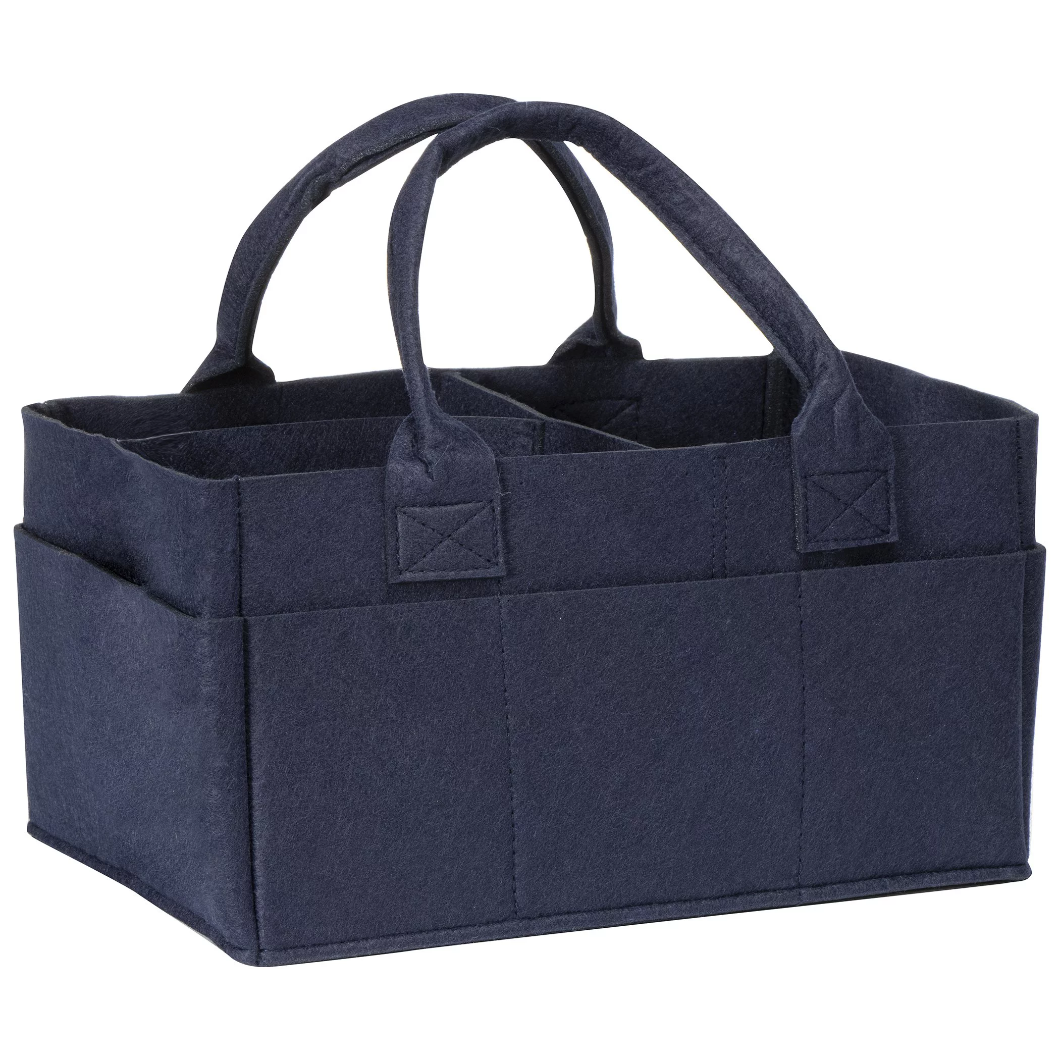 Sammy & Lou Navy Felt Diaper Caddy, Navy Blue, Infant, Unisex