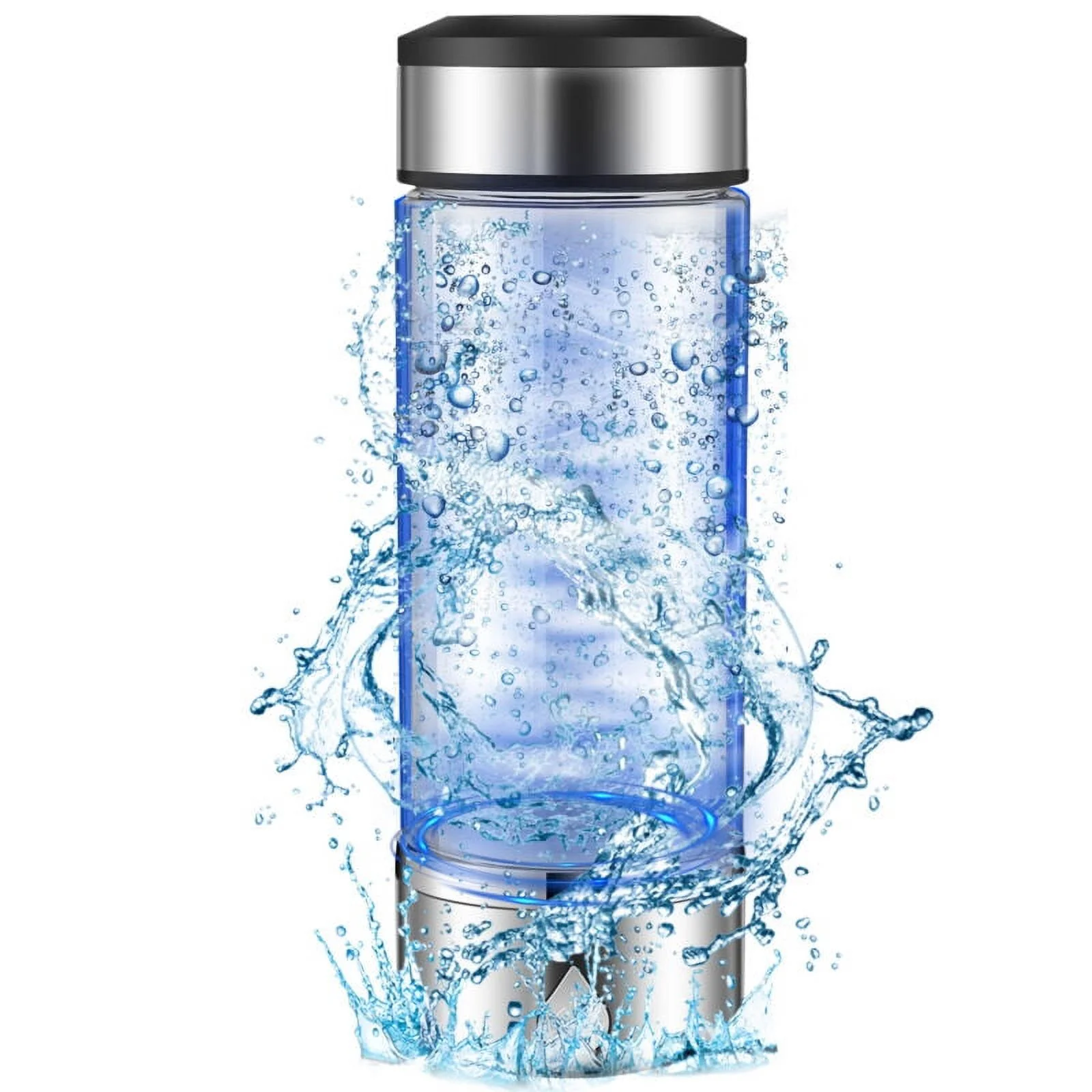 Qenwkxz Hydrogen Water Bottle Efficient Hydrogen Water Maker Bottle 360ml Generator Non-Slip Hydrogen Water Ionizer Machine Good Sealing Hydrogen Rich Water Cup Reusable for Home Office