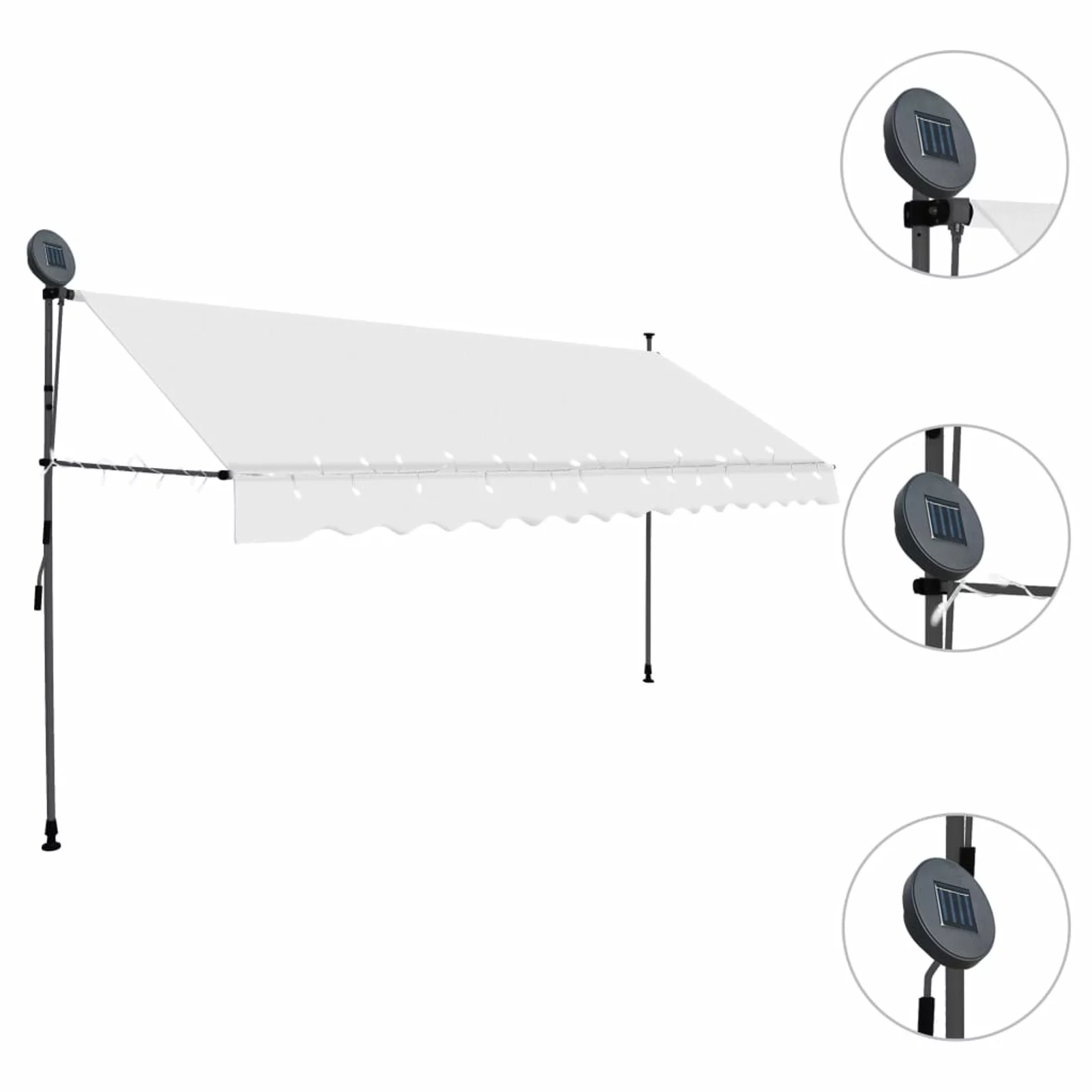 Walmeck Manual Retractable Awning with 157.5