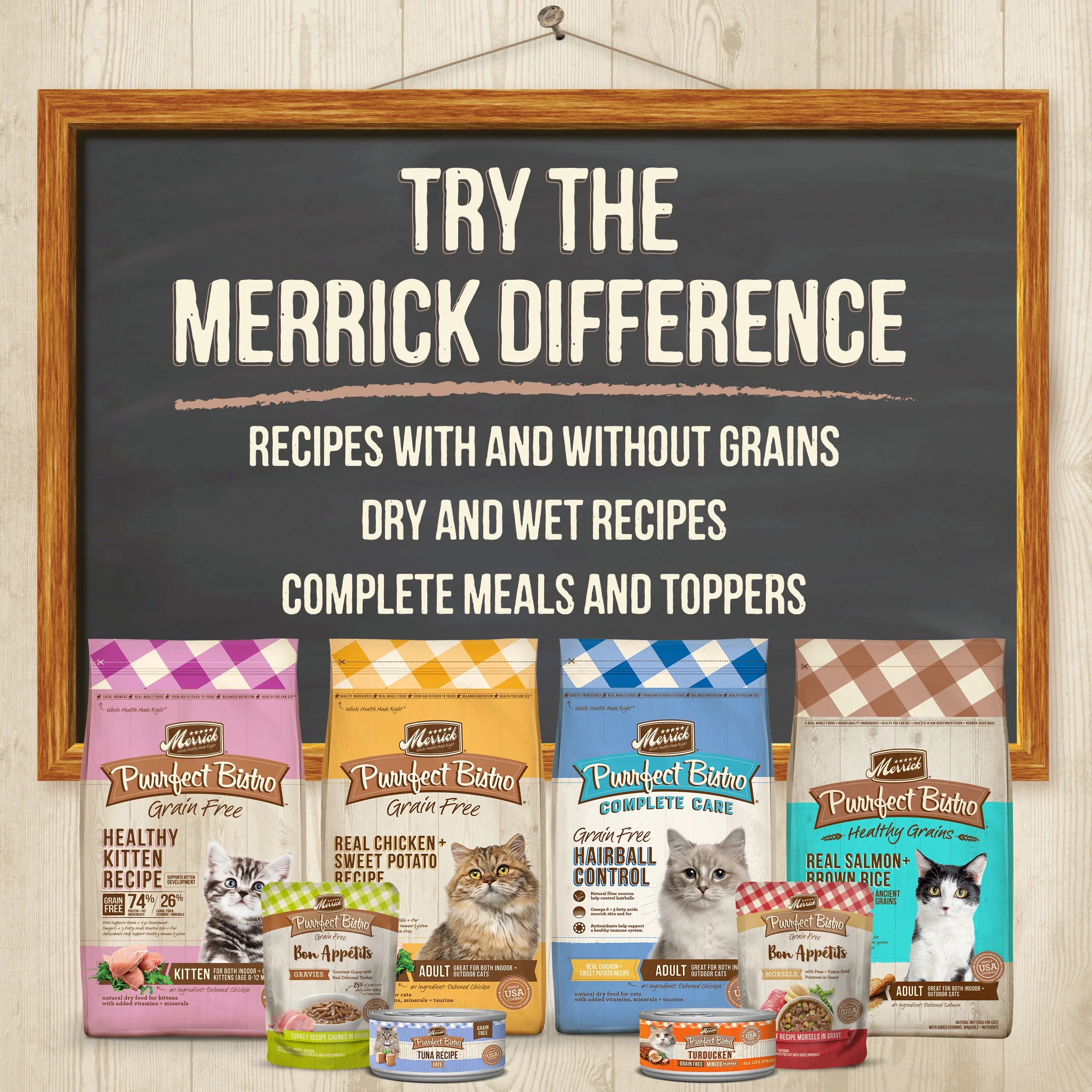 Merrick Purrfect Bistro Chicken & Sweet Potato Dry Cat Food, 12 lb Bag