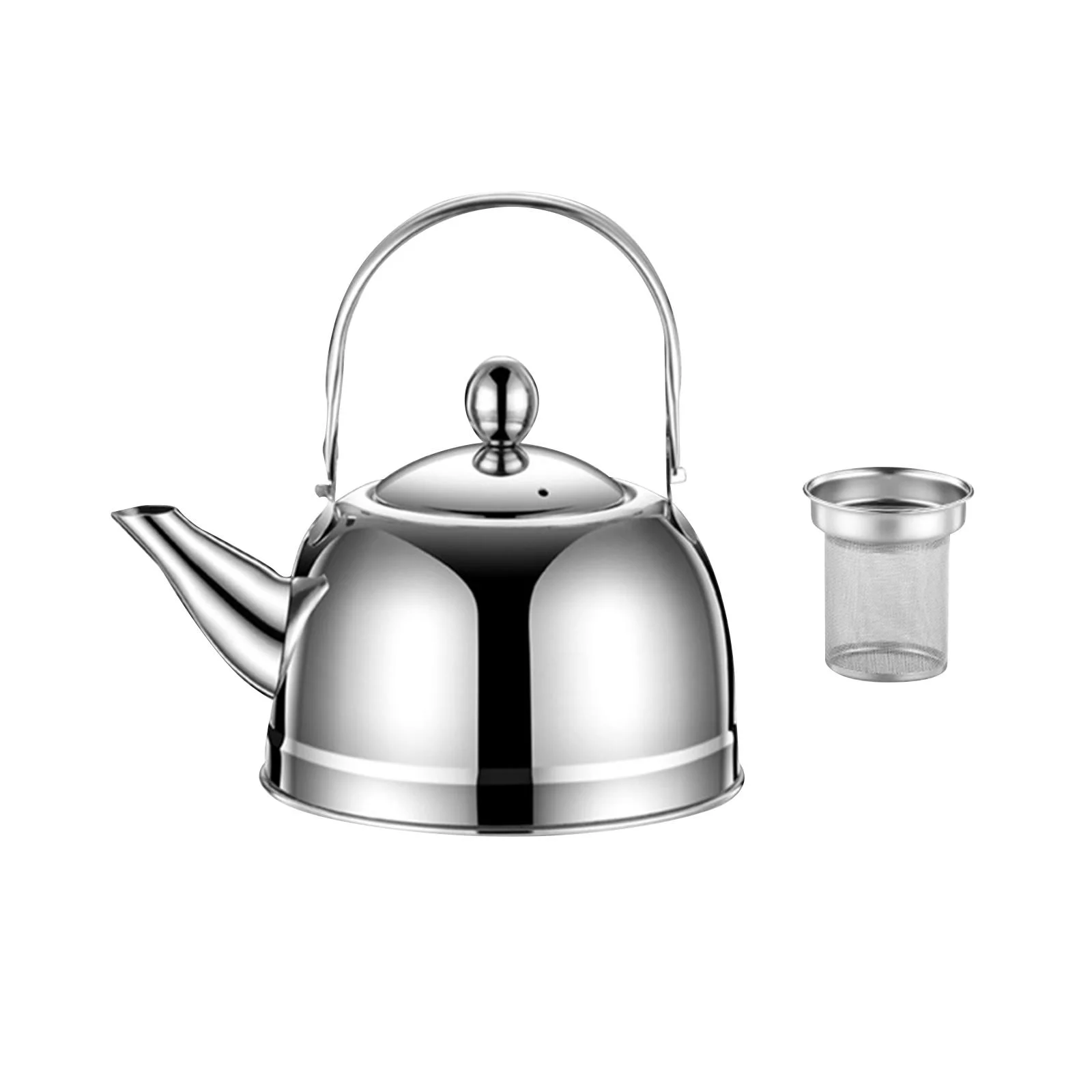 Portable Tea Kettle Teapots with Detachable Infuser Large Capacity Water Pot for 1.2L