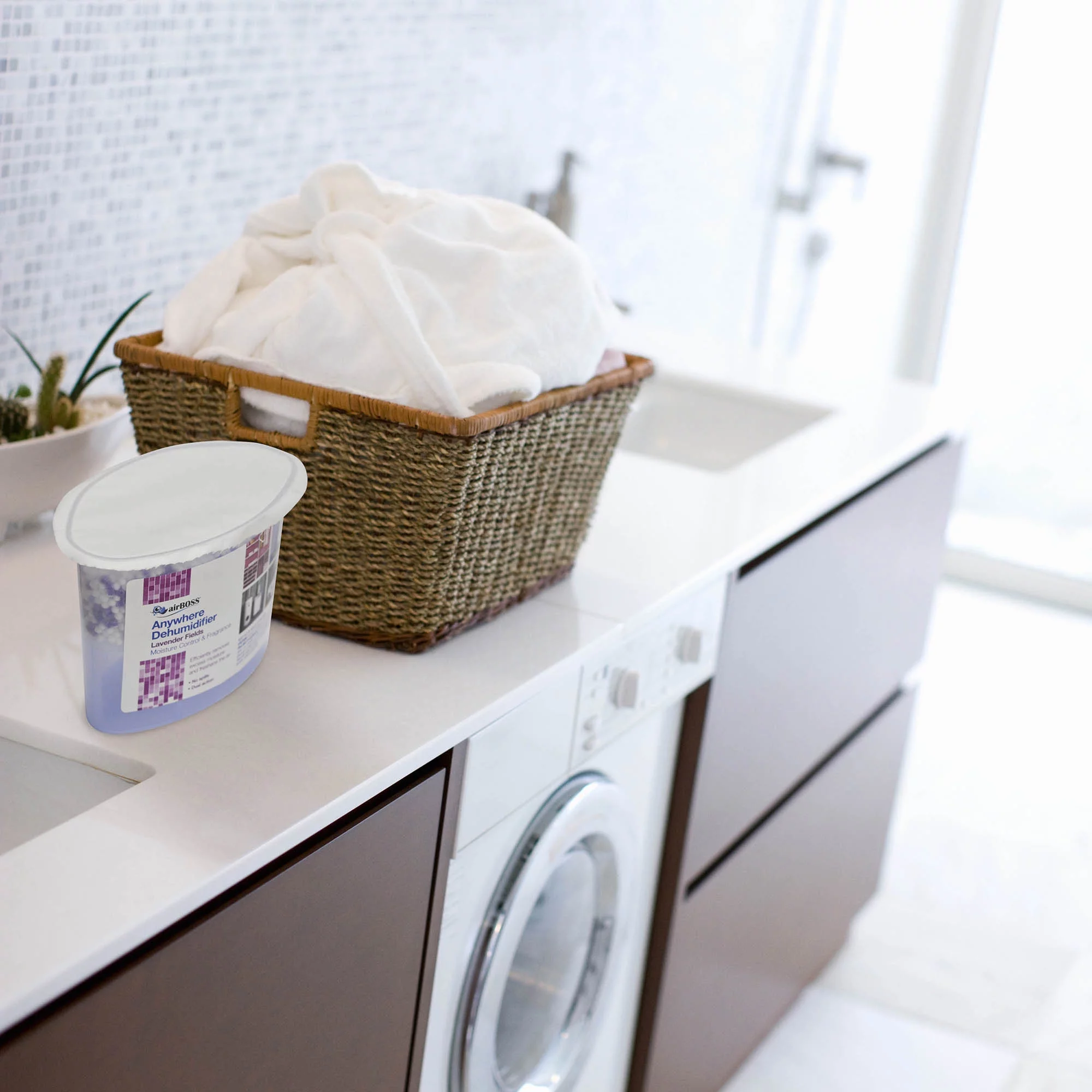 airBOSS Anywhere Dehumidifier, Removes Excess Moisture (11.8 fl oz Daily Capacity), Lavender Fields, 10.6 oz