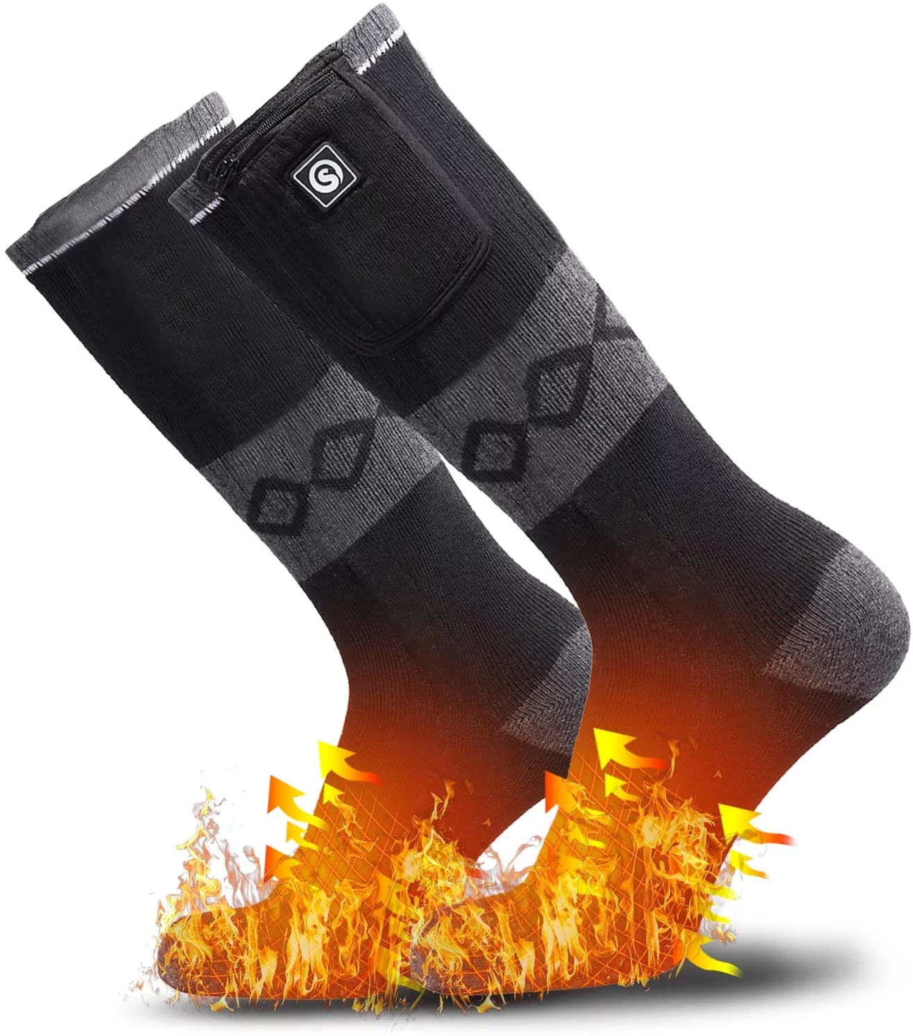 Snow Deer Heated Socks for Women Men,Foot Warmers Electric Rechargable Battery Heating Socks,Winter Cold Feet Hunting Ski Camping Hiking Riding Motorcycle Snowboating Thermal Warm Socks