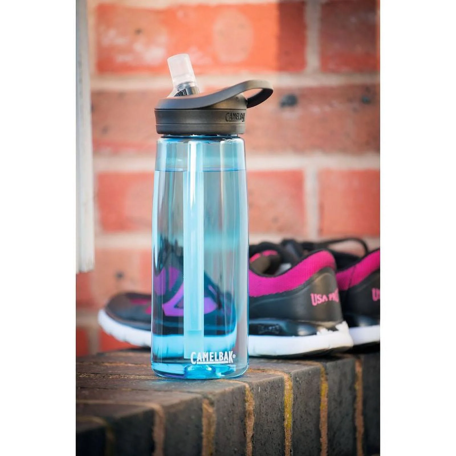 CamelBak Eddy+ 25oz Lightweight and Durable Tritan Renew Water Bottle, Light Blue