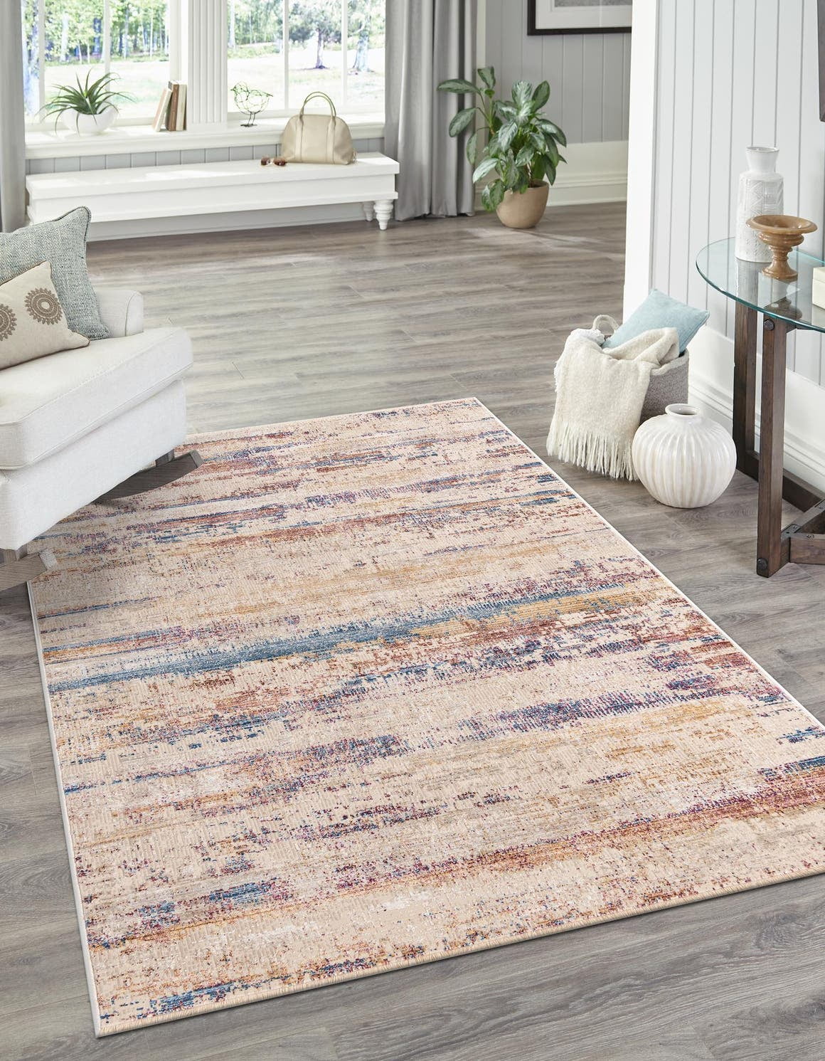 Rugs.com Deepa Collection Rug – 9' x 12' Multi Medium Rug Perfect For Living Rooms, Large Dining Rooms, Open Floorplans