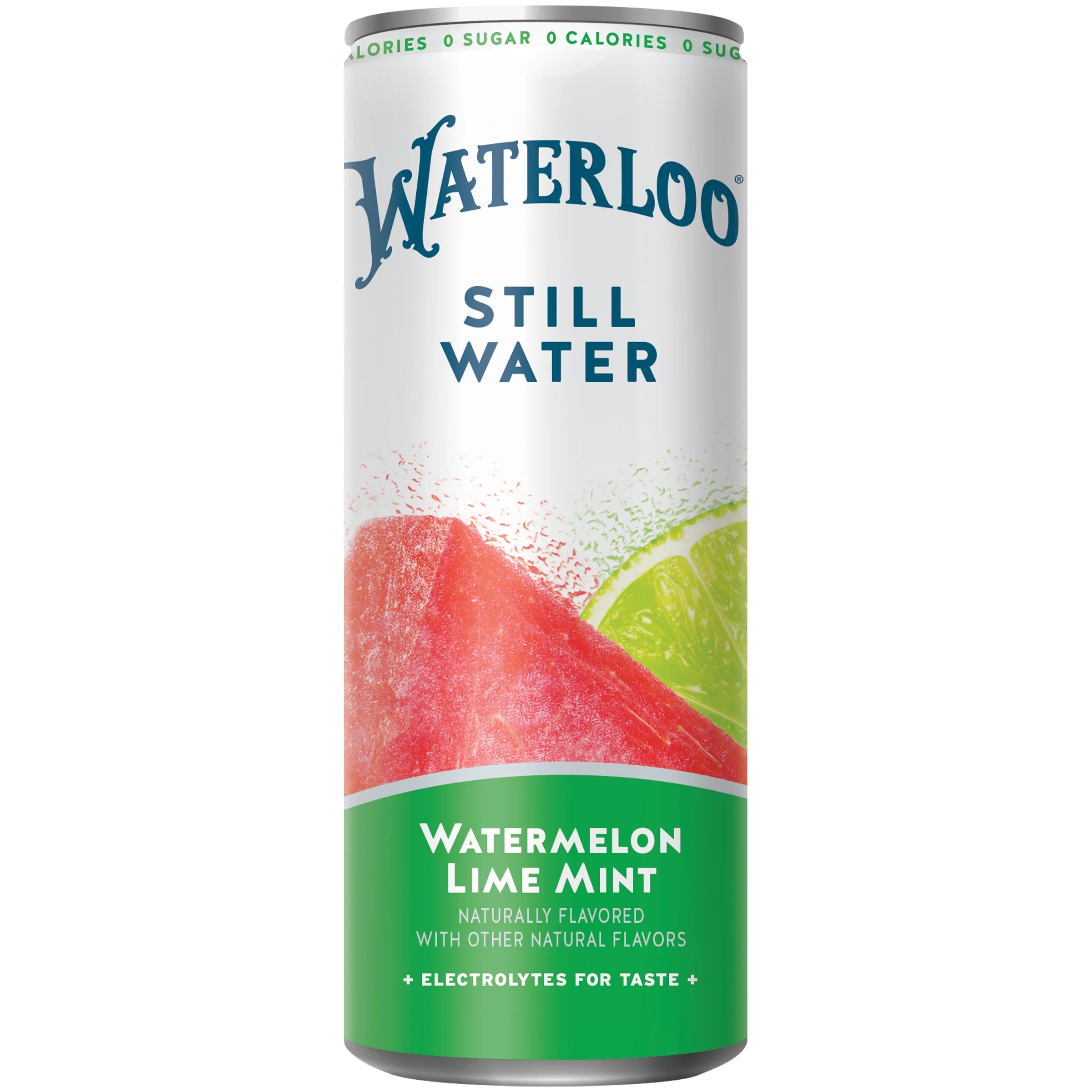Waterloo Still Water, Watermelon Lime Mint, 12 fl oz, 24 Pack Cans