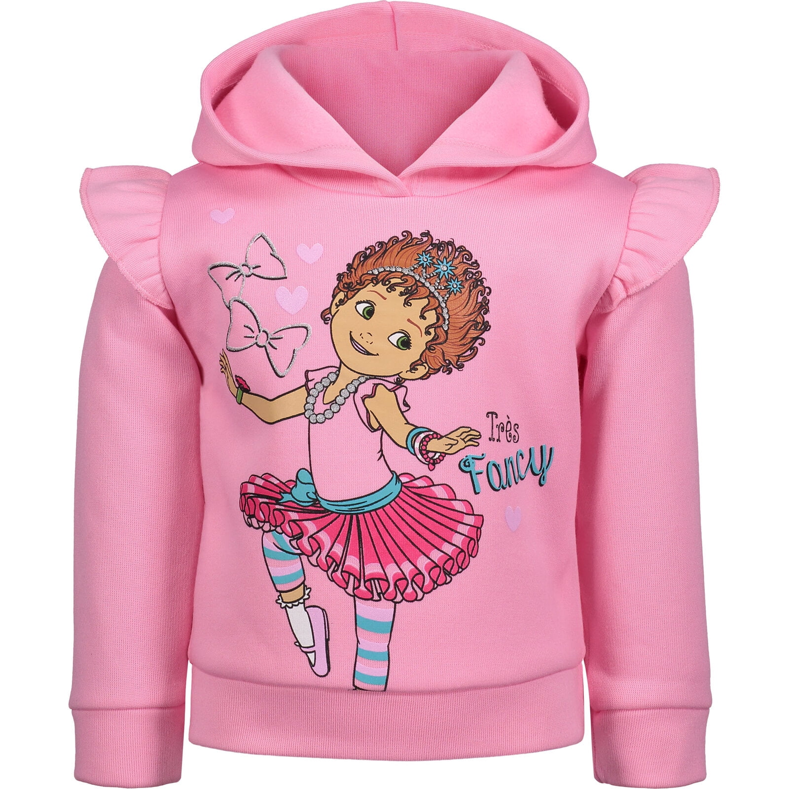 Disney Fancy Nancy Toddler Girls Pullover Fleece Hoodie and Leggings Outfit Set Toddler to Big Kid