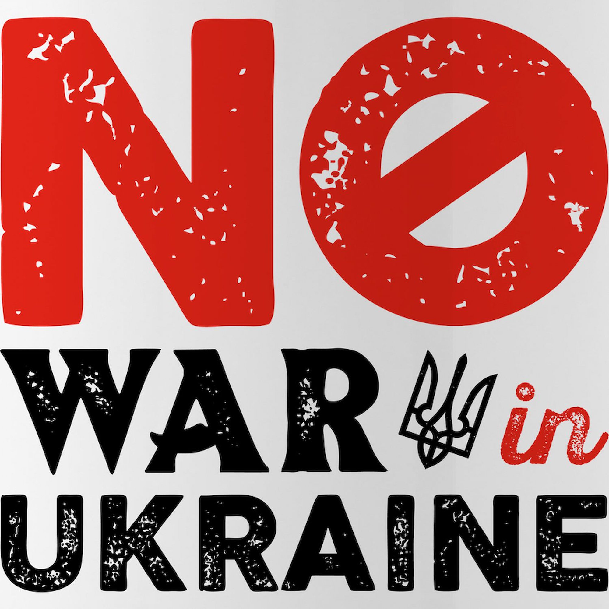 CafePress - No War In Ukraine Stainless Water Bottle 1 - Stainless Steel Water Bottle, Sports Bottle, 1.0L