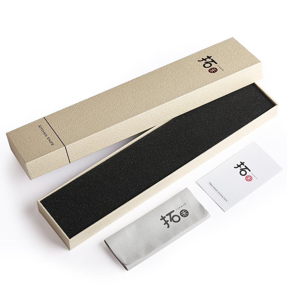 TURWHO 8inch Chef Knife Japanese VG10 Damascus Steel Kitchen Knife, Cook Knife, with Blue Resin Handle