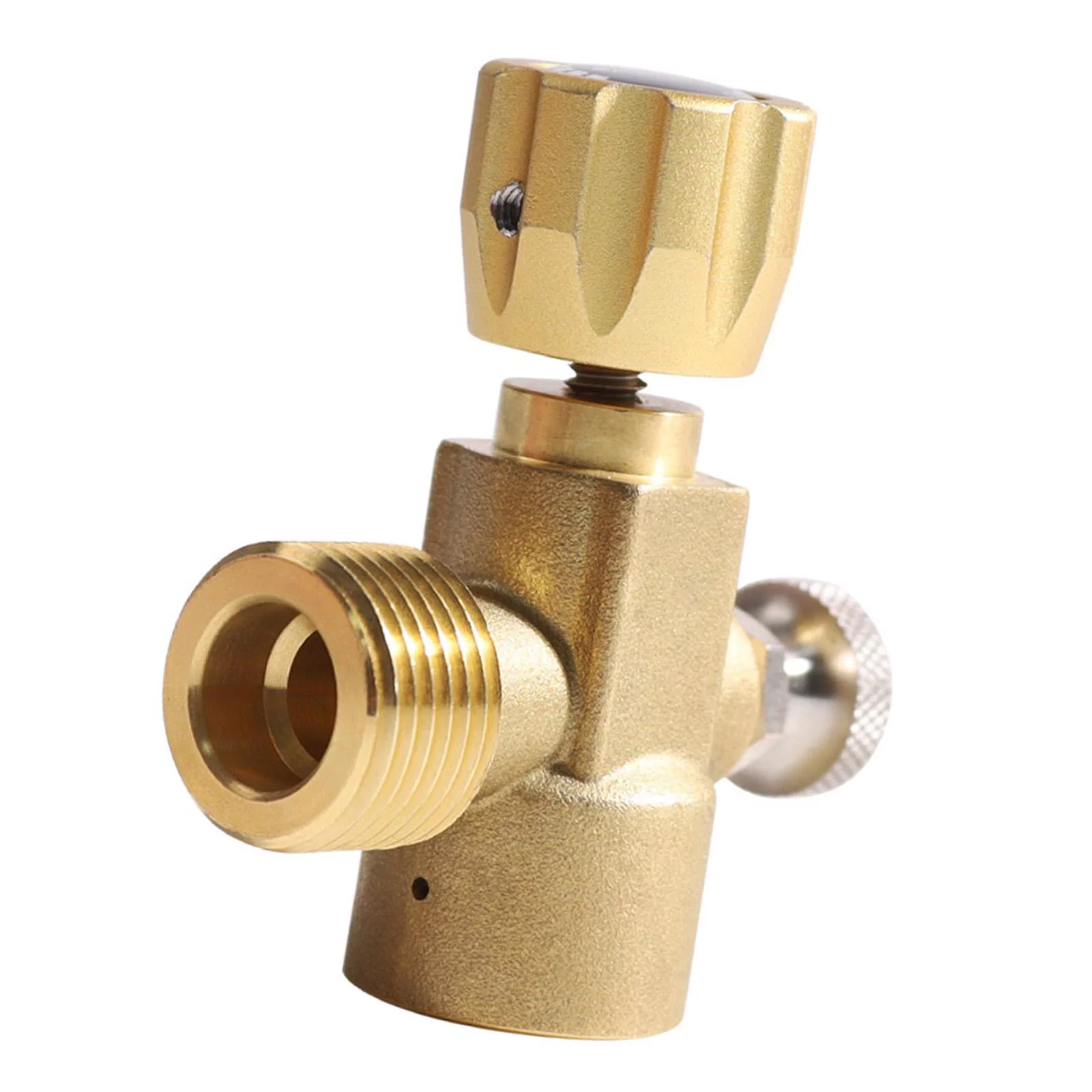 Cylinder Refill Adapter with Switch Outer Thread 4 to .8-14 Refill Bottle CO2 Cylinder Filling Adapter , Without Pressure