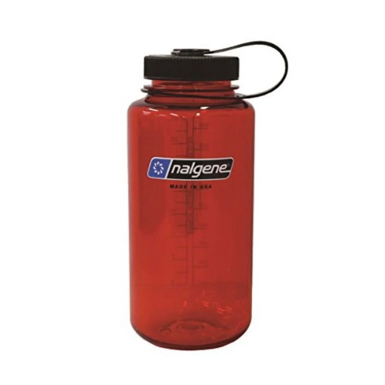 nalgene tritan wide mouth bpa-free water bottle, lollipop red, 32 oz