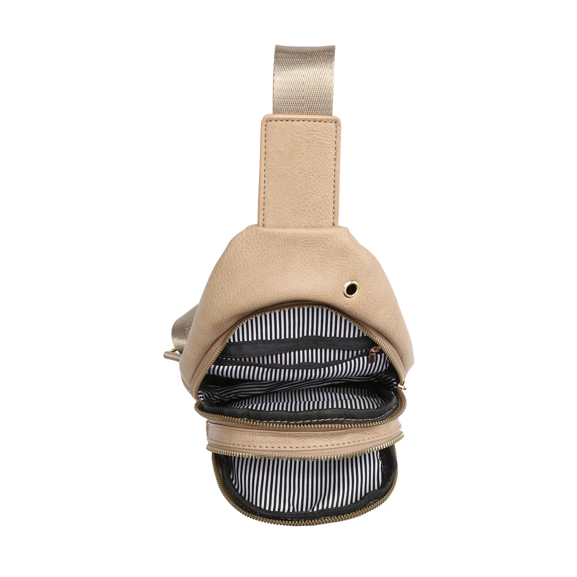 Tepilte Mens Womens Sling Bag Crossbody Backpack PU Leather Chest Purse Casual Travel Shoulder Bag Multipurpose Rucksack