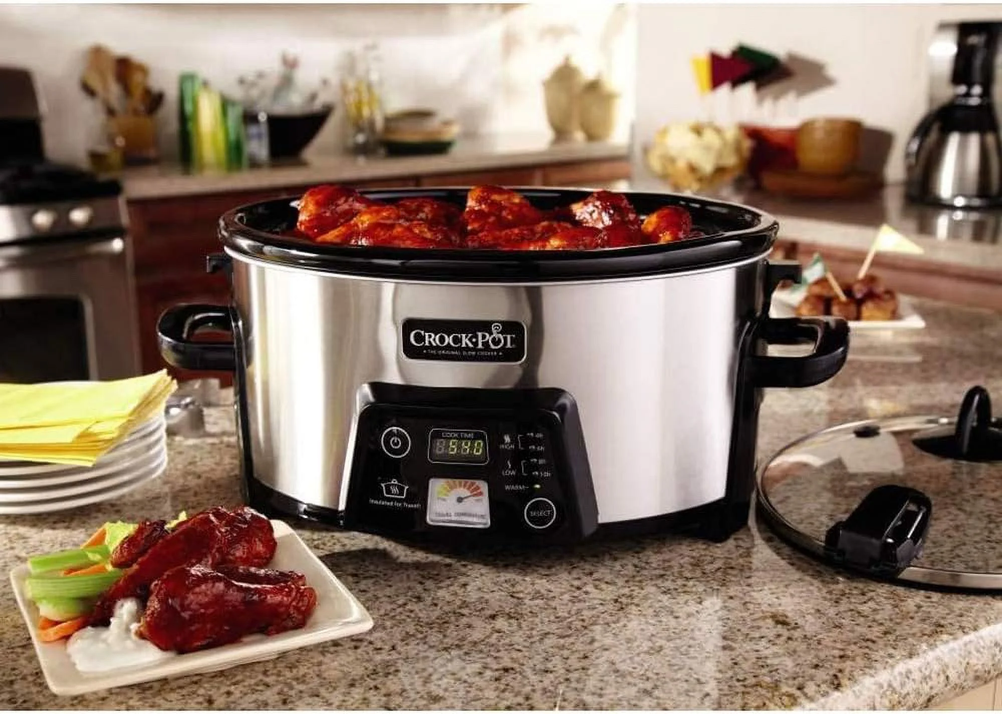 1 SCCPCTS605-S Cook Travel Serve 6-Quart Programmable Slow Cooker