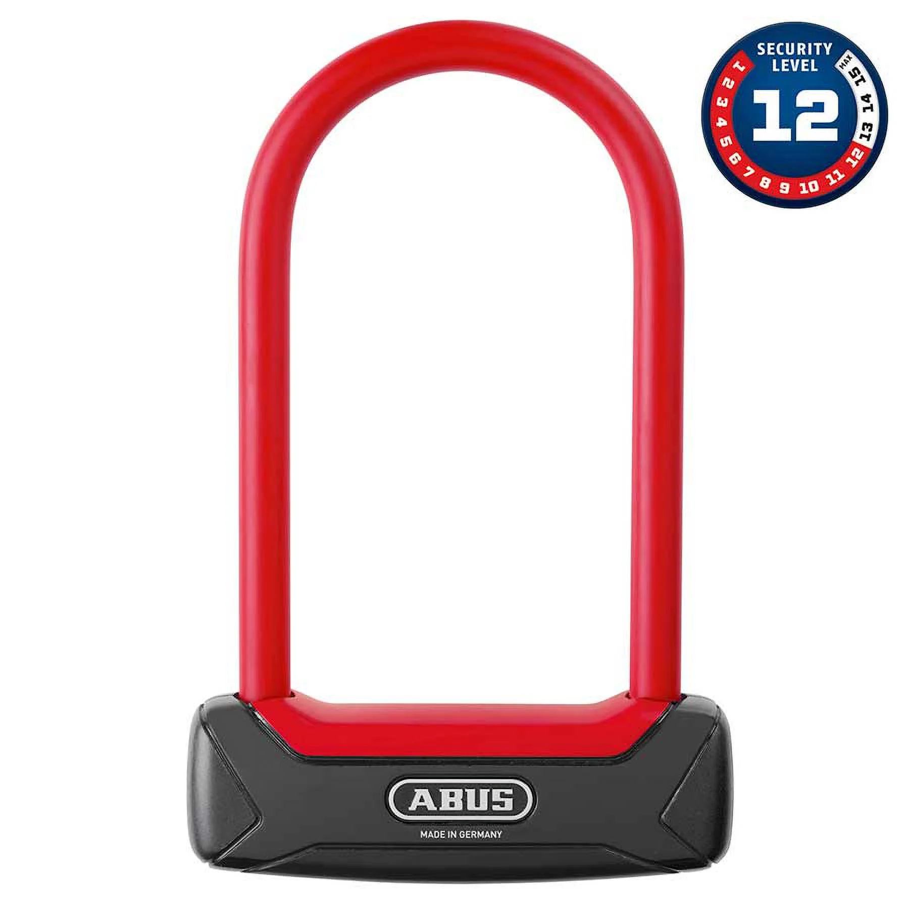 Abus Granit Plus 640 U-Lock 12mm x 83mm x 150mm (12mm x 3.3'' x 5.9''), Red
