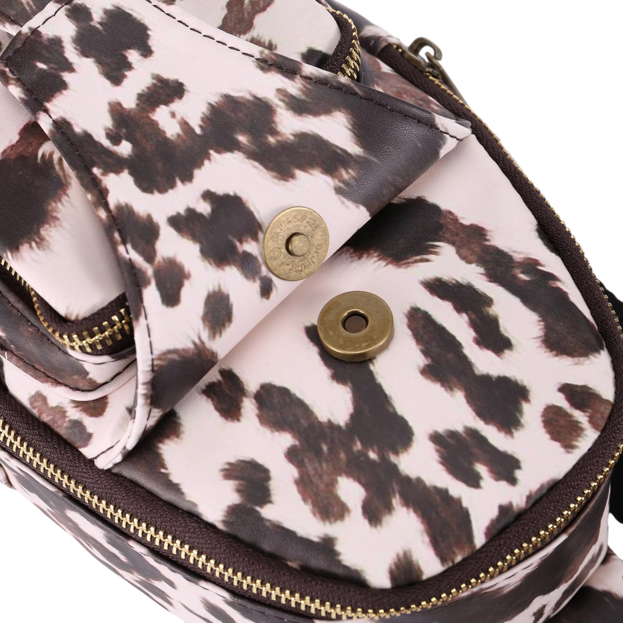 Women Crossbody Sling Bag Retro PU Chest Shoulder Bag Lightweight Fanny Packs Backpack Hiking Daypack