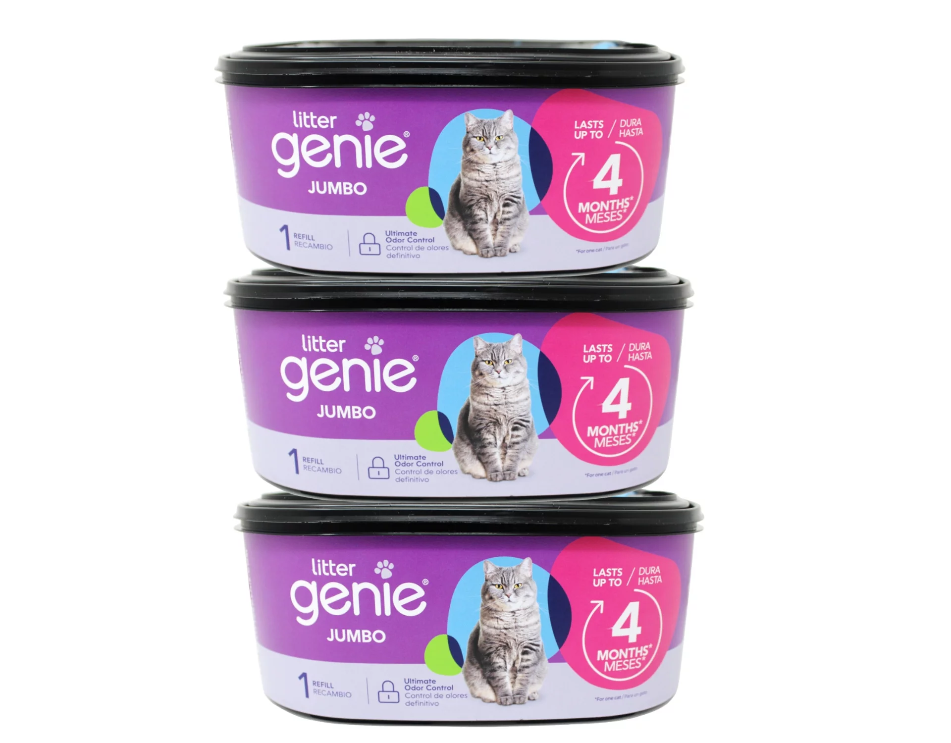 Litter Genie Jumbo Refill, 28ft, 1 Count - 3 Pack