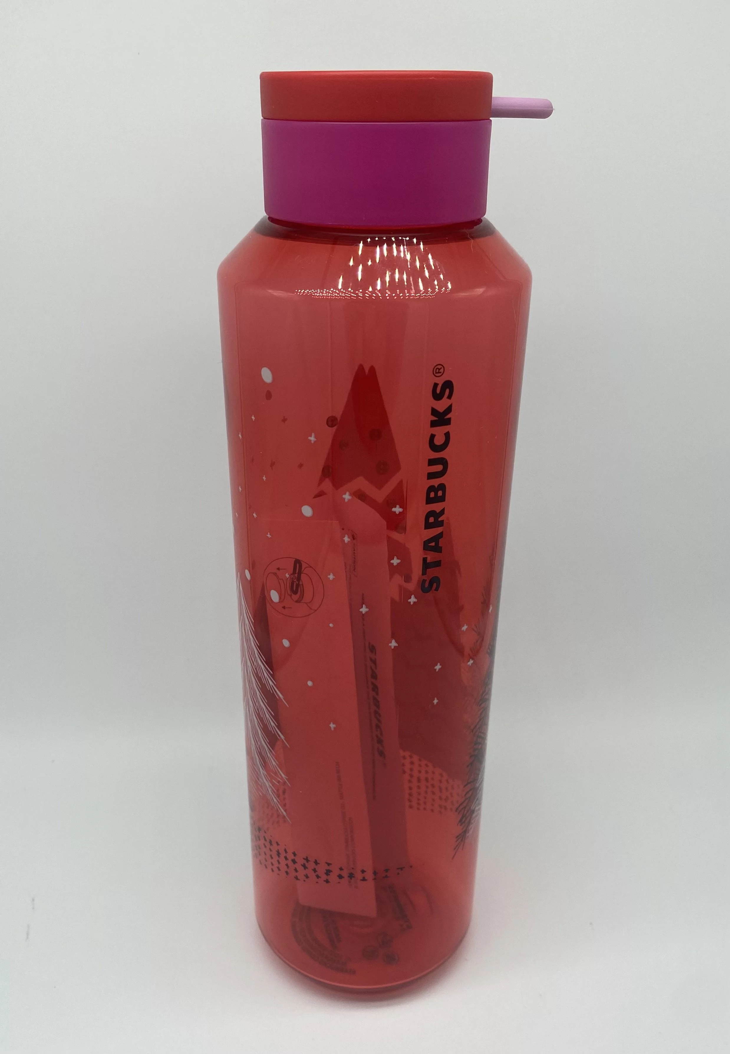 Starbucks Holiday Christmas Tree 2021 Plastic Water Bottle 24oz New