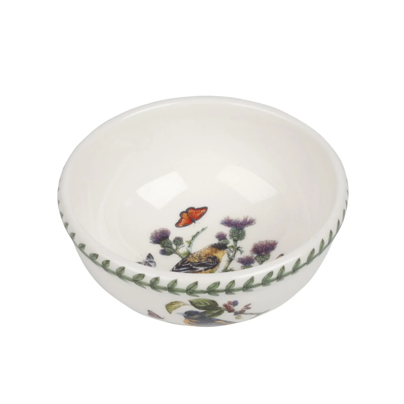 Portmeirion Botanic Garden Birds 5.5 Inch Fruit Salad Bowl - Lesser Goldfinch