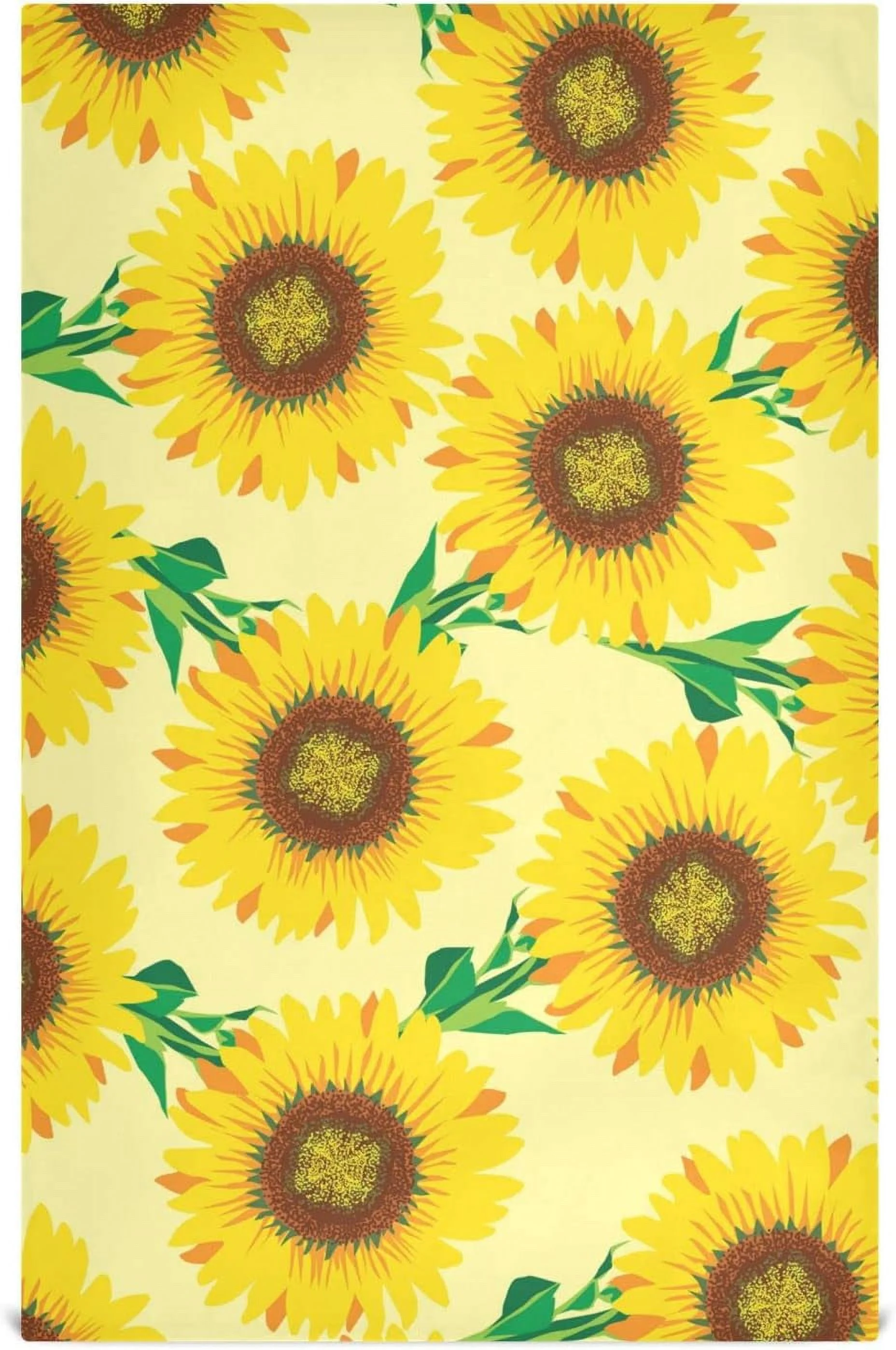 GZHJMY Sunflower Background Kitchen Towels Set of 4 Dishcloths Hand Towels Tea Towels Ultra Absorbent for Cleaning Washing Drying Dishes Tableware 28'' x 18''