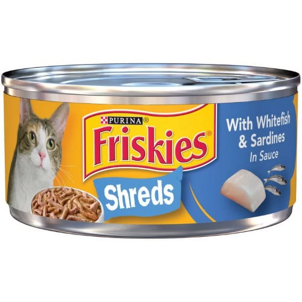 Friskies Savory Shreds with Whitefish & Sardines in Sauce (Pack of 24)