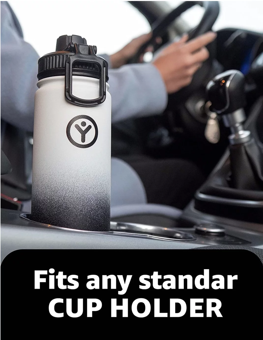 Lyfejoy Double Stainless Steel Insulated 22oz Water Bottle with Included Leak Proof Wide Mouth Lid, Straw Lid and Spout Lid - Vacuum Insulated, Dishwasher Safe, BPA-Free, Non-Toxic