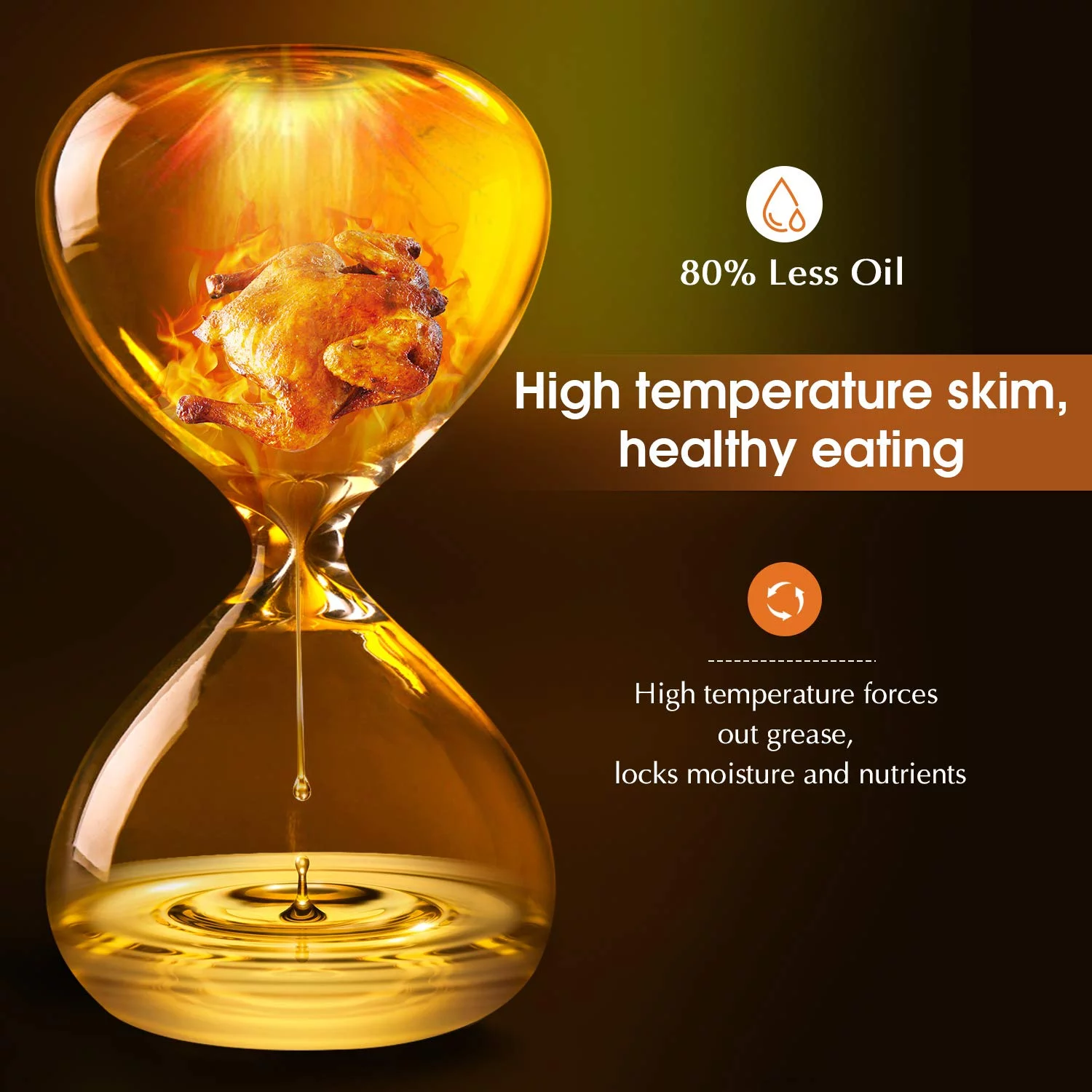 MOOSOO 5.2Qt Air Fryer, 8-in-1 Air Fryer Oven with Digital Touchscreen MA13