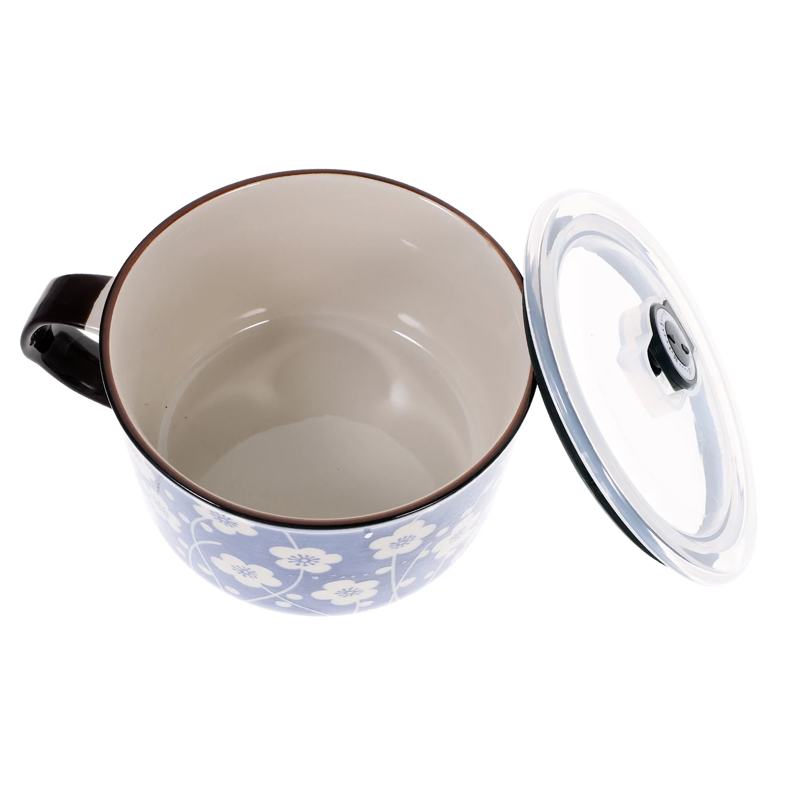 1 Set of Ceramic Instant Noodle Bowl Ramen Bowl Japanese Style Noodle Bowl Food Serving Bowl with Lid