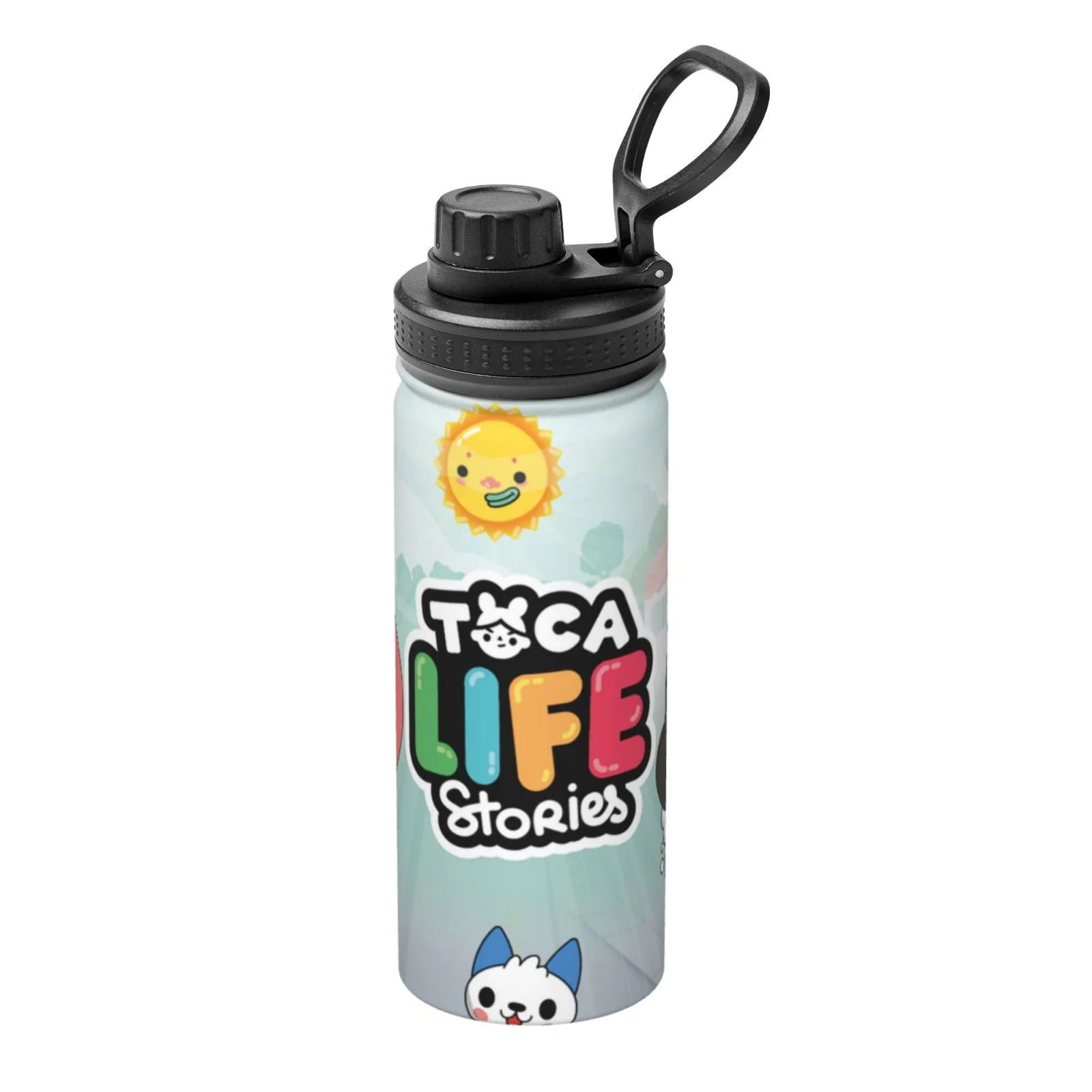 Toca Boca Life Building A Story Sports Insulated Water Bottles Kettle Stainless Steel Portable Cup18OZ For Travel Gym School