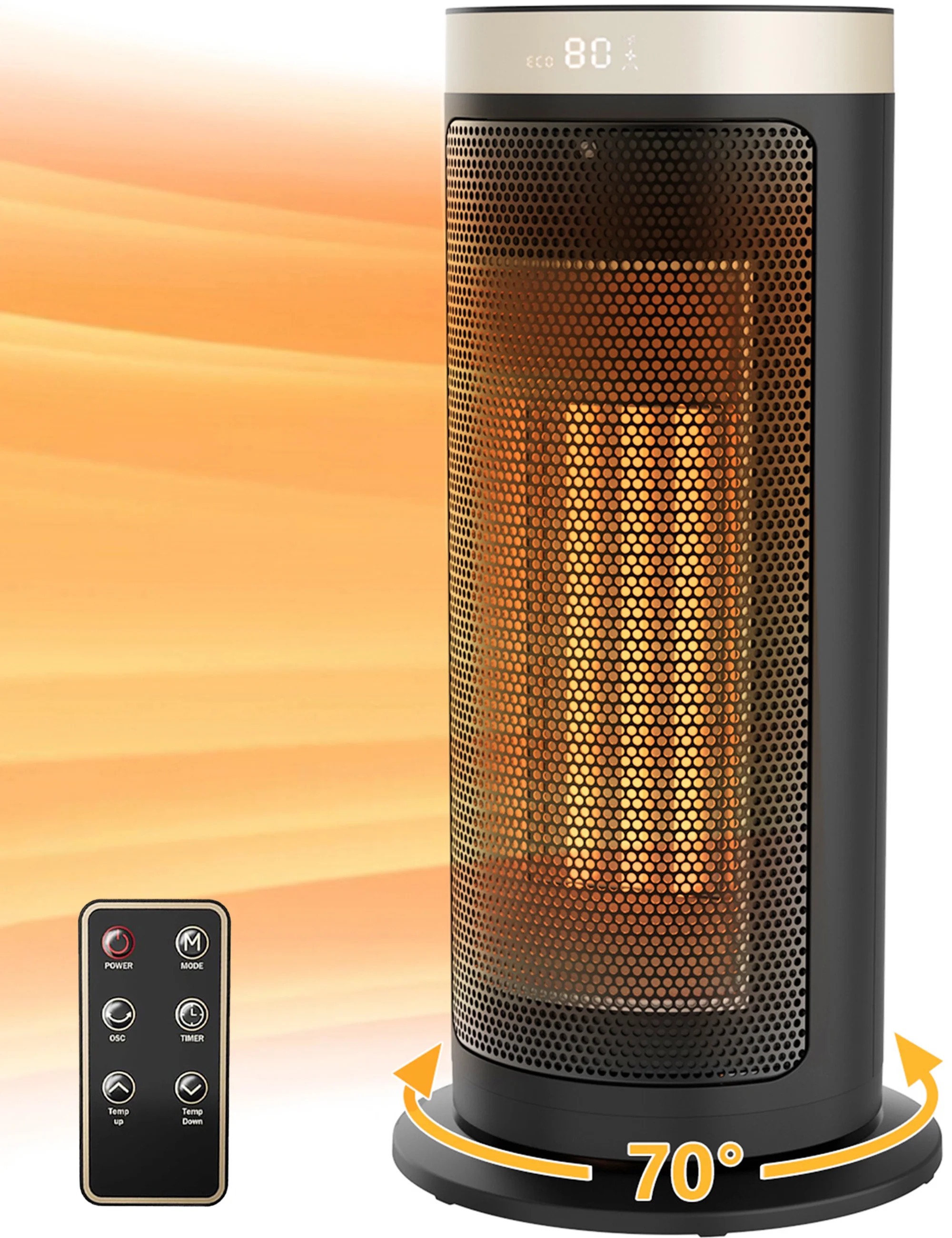 YouYeap Space Heater 1500W 16in Portable New Electric Heaters for Indoor Use